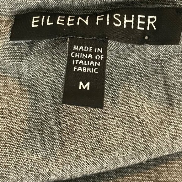 Eileen Fisher Grey Linen Blend Blazer Size M - Picture 6 of 7
